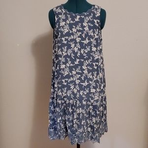 Loft blue bird dress